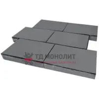 Тротуарная плитка Парк Плейс, 80 мм, серый