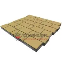 Тротуарная плитка Бельпассо, 60 мм, песочный, гладкая