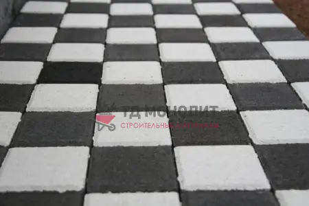 Тротуарная плитка 400х400х40 без рисунка Черный