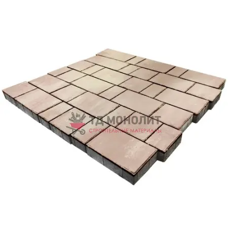 Тротуарная плитка Новый город, 40мм, ColorMix Оливин, гладкая