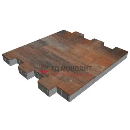 Тротуарная плитка Бельпассо Премио, 80 мм, ColorMix Рей, гладкая