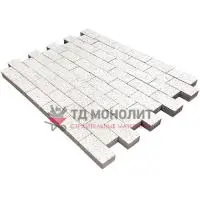 Тротуарная плитка Прямоугольник, 60 мм, белый, native