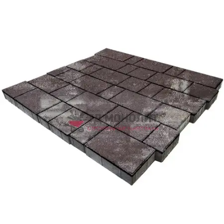 Тротуарная плитка Бергамо Colormix Браун, 40 мм, гладкая