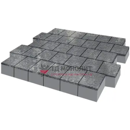 Тротуарная плитка Armor, 80 мм, ColorMix Актау, Old-Age