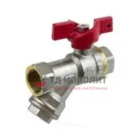 Кран-фильтр шаровой латунь Ду 25 ВР полнопроходной бабочка Giacomini R701FY025