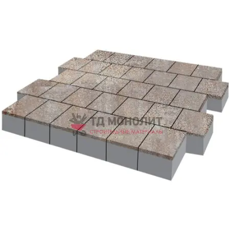 Тротуарная плитка Armor, 100 мм, ColorMix Берилл, гладкая