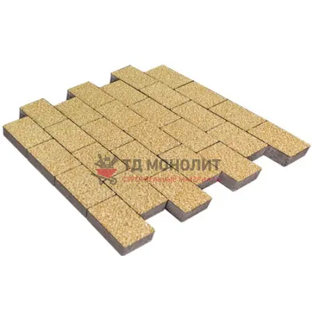 Тротуарная плитка Грас, 80 мм, Песочный, antico