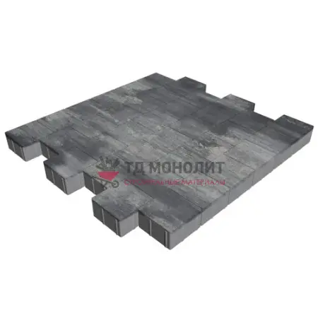 Тротуарная плитка Бельпассо Премио, 80 мм, ColorMix Актау, гладкая