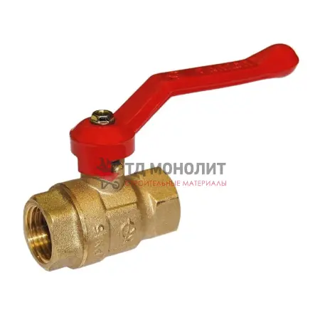 Кран шаровой латунь газ Стандарт 221 аналог 11б27п Ду 15 Ру40 ВР/НР полнопроходной рычаг ГАЛЛОП 115010