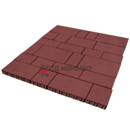 Тротуарная плитка Инсбрук Тироль, 60 мм, красный, гладкая