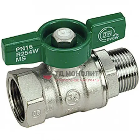 Кран шаровой латунь хром R259W Ду 15 Ру42 ВР/"американка" бабочка Giacomini R259WX023