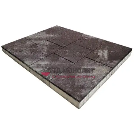 Тротуарная плитка Инсбрук Ланс, 60 мм, ColorMix Браун, гладкая