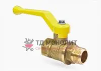 Кран шаровой латунь никель газ 11Б27фтМ Ду 15 Ру40 ВР/НР полнопроходной бабочка VALFEX VF.278.NB3.012