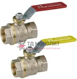 Кран шаровой латунь никель газ R734G Ду 25 ВР/НР полнопроходной бабочка Giacomini R734GAX005