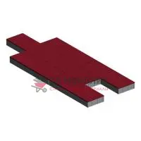 Тротуарная плитка Аликанте, 80 мм, Винный, гладкая