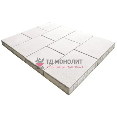 Тротуарная плитка Инсбрук Ланс, 60 мм, белый, гладкая