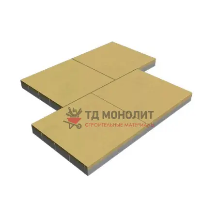 Тротуарная плитка Урбан Форс, 80 мм, песочный, гладкая