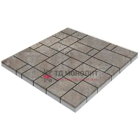 Тротуарная плитка Инсбрук Альпен, 60 мм, ColorMix Берилл, гладкая