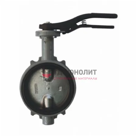 Затвор дисковый поворотный чугун R59W Ду 100 Ру16 межфл с рукояткой диск чугун манжета EPDM Giacomini R59WX010