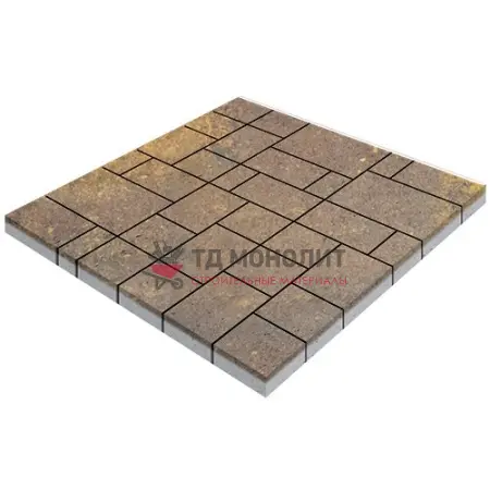 Тротуарная плитка Инсбрук Альпен, 60 мм, ColorMix Тоскана, гладкая