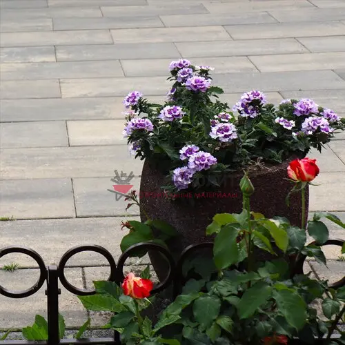 Вазон из бетона Florera, гравий пестрый