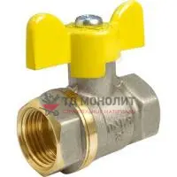 Кран шаровой латунь никель R951W Ду 15 Ру42 ВР полнопроходной бабочка Giacomini R951WX003
