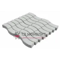 Тротуарная плитка Аксио, 80 мм, Белый, гладкая