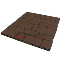 Тротуарная плитка Инсбрук Тироль, 60 мм, коричневый, гладкая