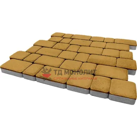 Тротуарная плитка Инсбрук Альт, 60 мм, жёлтый, гладкая