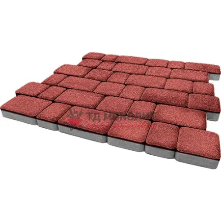 Тротуарная плитка Инсбрук Альт, 60 мм, красный, native
