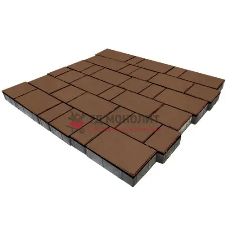 Тротуарная плитка Бергамо, 40мм, бежевый, гладкая