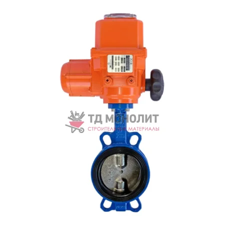 Затвор дисковый поворотный чугун VPI4448-B24EP Ду 250 Ру16 межфл с эл/приводом диск чугун манжета EPDM Tecofi VPI4448-B24EP0250