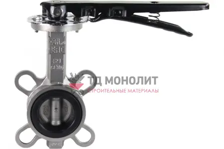 Затвор дисковый поворотный чугун ЗДМ Ду 125 Ру16 межфл с рукояткой диск чугун манжета EPDM Ридан 082X4405