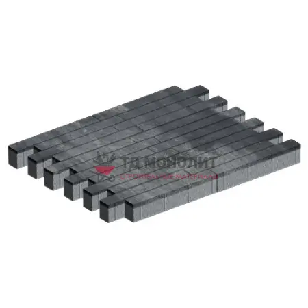 Тротуарная плитка Кроссбар Хэви, 100 мм, ColorMix Актау, гладкая