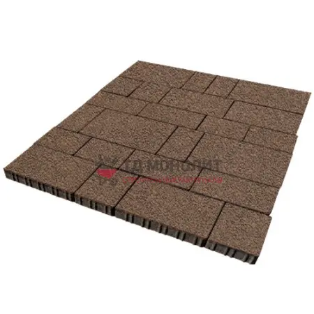 Тротуарная плитка Инсбрук Тироль, 60 мм, коричневый, Native