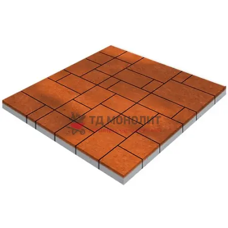 Тротуарная плитка Инсбрук Альпен, 60 мм, ColorMix Брук, гладкая