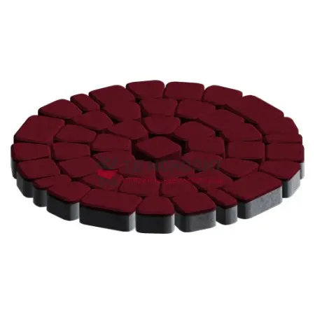 Тротуарная плитка Классико, 60 мм, Винный, гладкая