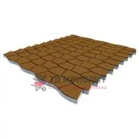 Тротуарная плитка Аксио Макси, 80 мм, бежевый, гладкая