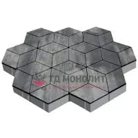 Тротуарная плитка Ромб, 60 мм, Colormix Актау, гладкая