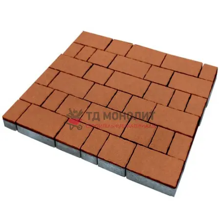 Тротуарная плитка Старый город, 60 мм, оранжевый