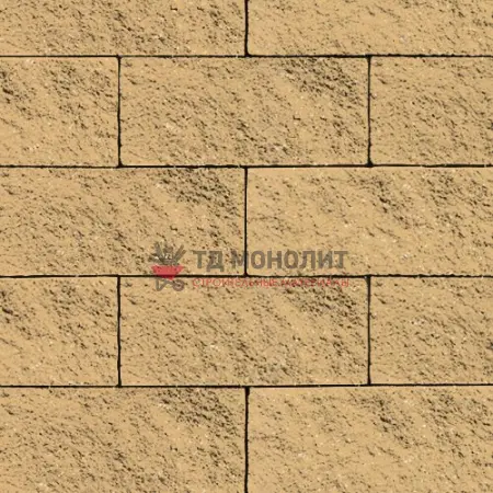 Стеновой камень облицовочный с колотой поверхностью, бежевый