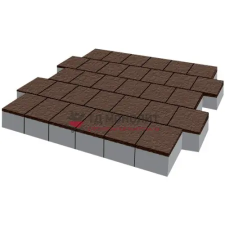 Тротуарная плитка Armor, 80 мм, коричневый, Old-Age