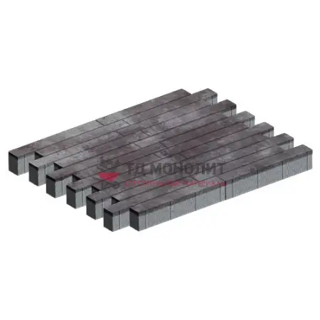 Тротуарная плитка Кроссбар Хэви, 100 мм, ColorMix Мокко, гладкая