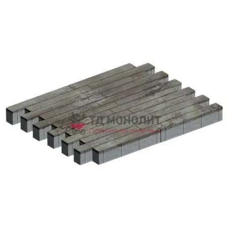 Тротуарная плитка Кроссбар Хэви, 100 мм, ColorMix Берилл, гладкая