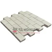 Тротуарная плитка Грас, 80 мм, Белый, гладкая