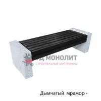 Лавка из полимерного бруса Bridge, дымчатый мрамор, цвет «Венге»