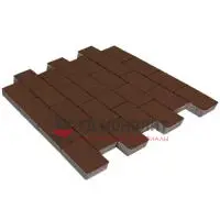 Тротуарная плитка Грас, 80 мм, Коричневый, гладкая