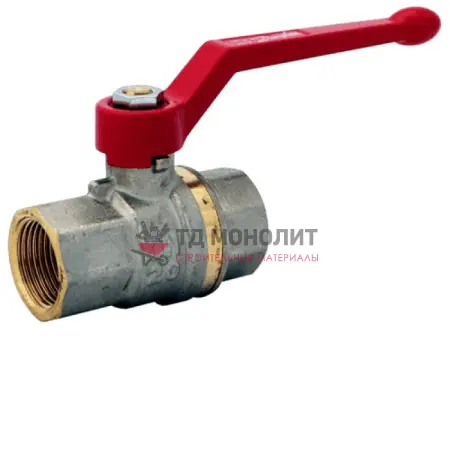 Кран шаровой латунь никель BVR Ду 32 Ру40 ВР полнопроходной рычаг Danfoss 065B8210