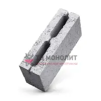 Перегородочный стеновой керамзитобетонный блок, серый