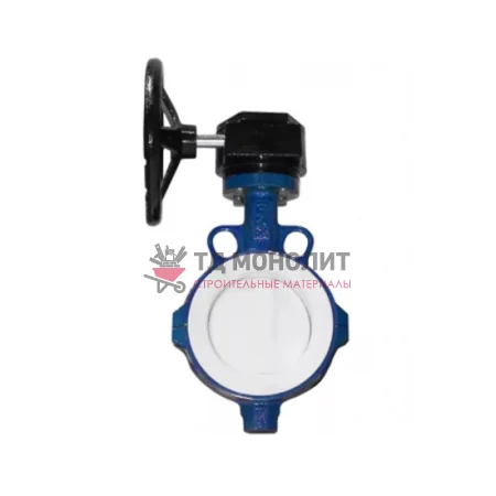 Затвор дисковый поворотный чугун VP4449R-08PTFE Ду 300 Ру10 межфл с редуктором диск нерж манжета PTFE Tecofi VP4449R-08PTFE0300